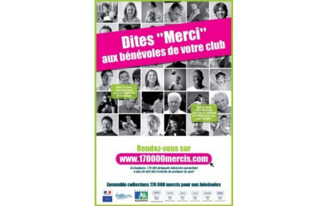 Dites MERCI aux bénévoles de votre club